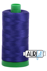 Aurifil Mako 40wt 2-ply Cotton 1000 m 1094 yd. spool - 1200 Blue Violet